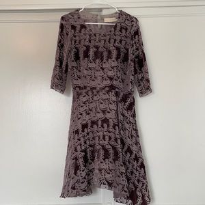 4 Love and Liberty purple sheer and velvet burnout dress from Johnny Was